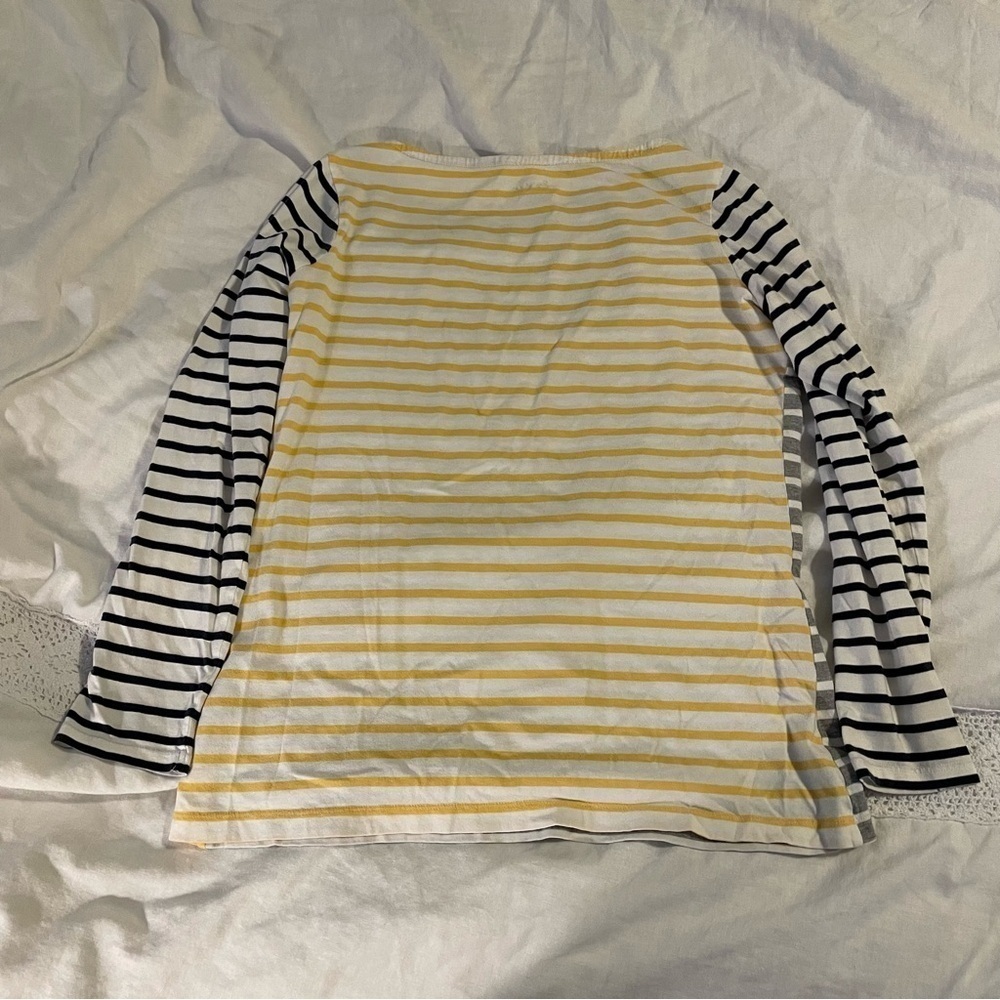 Boden SMALL Multicolored Bretton Top WL977 stripes long sleeve black yellow gray - Picture 5 of 5